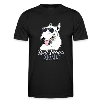 Bull Terrier Dad Terrier Dog Dog Fighting Dog - Men's Functional T-Shirt - black - Front - AI Model Male 178 dark (178cm)