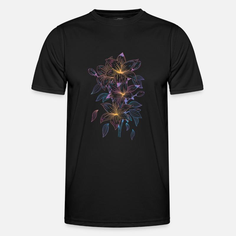 Lys avec un motif arc-en-ciel T-shirt sport Homme