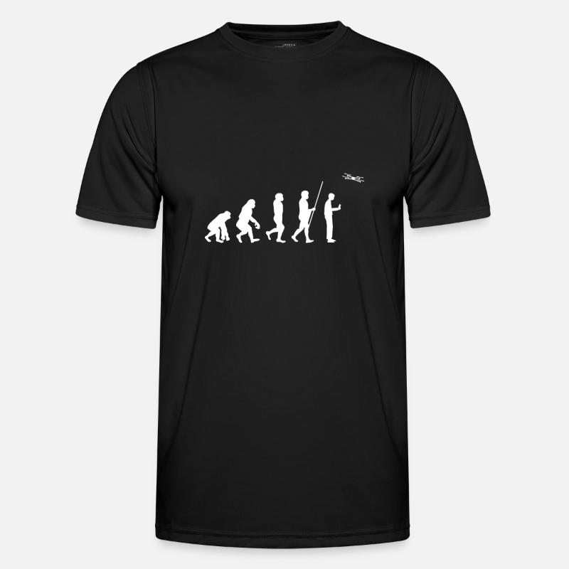 Drohnen Pilot Evolution Drohne - Männer Funktions-T-Shirt - Schwarz
