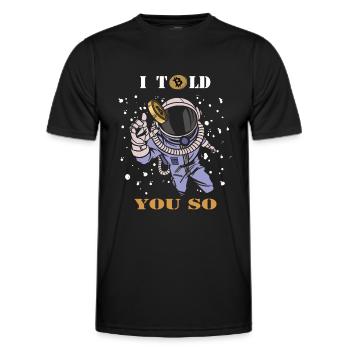 Le Bitcoin - T-shirt sport Homme - noir - Devant - AI Model Male 178 dark (178cm)