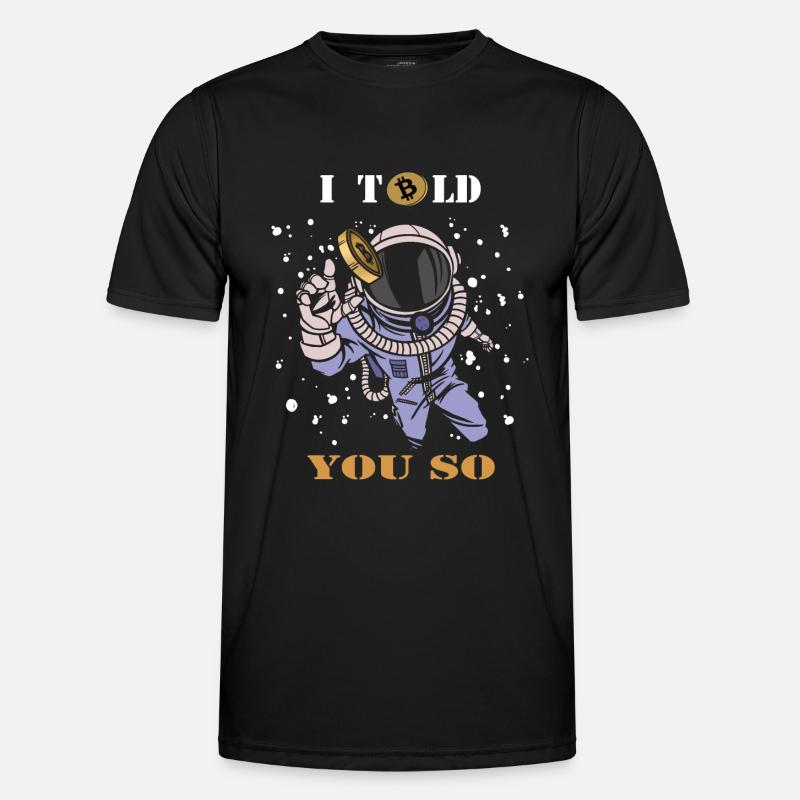Bitcoin - Männer Funktions-T-Shirt - Schwarz