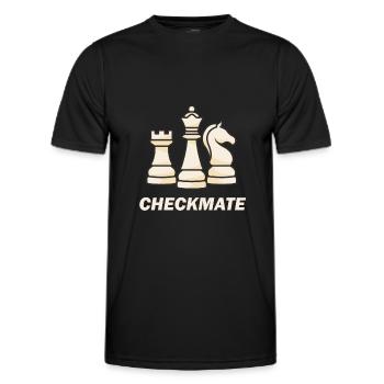 Checkmate Chess Checkmat Gift - Men's Functional T-Shirt - black - Front - AI Model Male 178 dark (178cm)