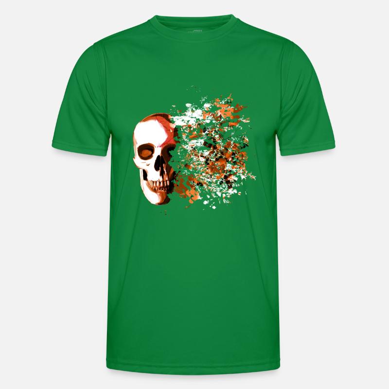 skull explosion T-shirt sport Homme