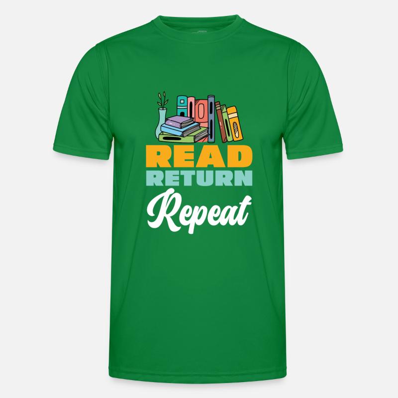 Read, Return, Repeat, Books, Library Men's Functional T-Shirt