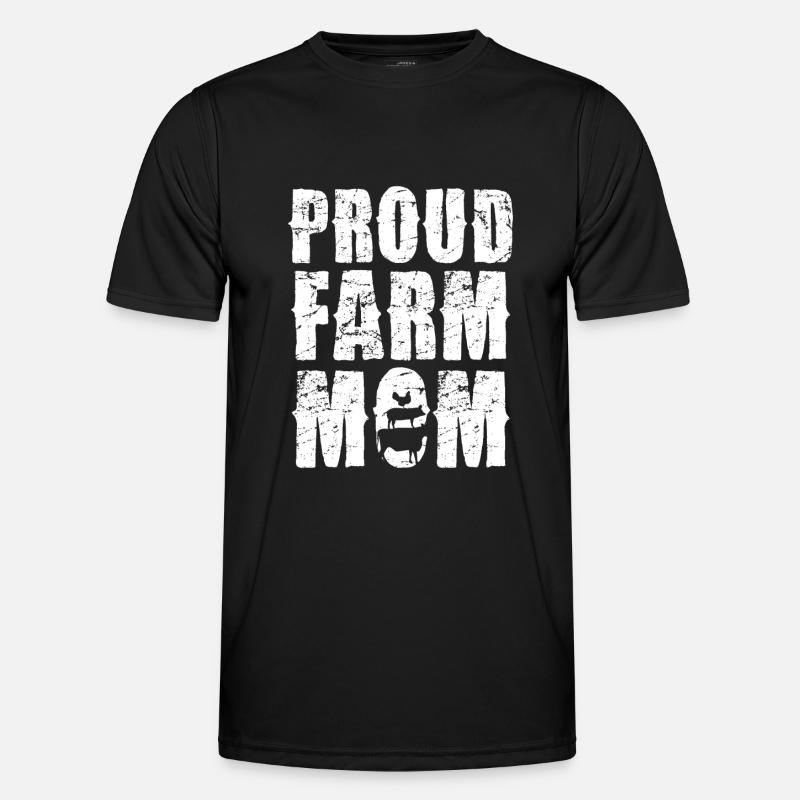 Proud Farm Mama Statement - Men's Functional T-Shirt - black