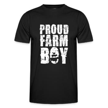 Stolzer Bauernjunge Landleben - Männer Funktions-T-Shirt - Schwarz - Vorne - AI Model Male 178 dark (178cm)