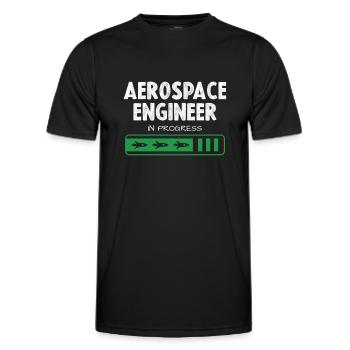 Luft- und Raumfahrtingenieur In Fortschritt - Männer Funktions-T-Shirt - Schwarz - Vorne - AI Model Male 178 dark (178cm)