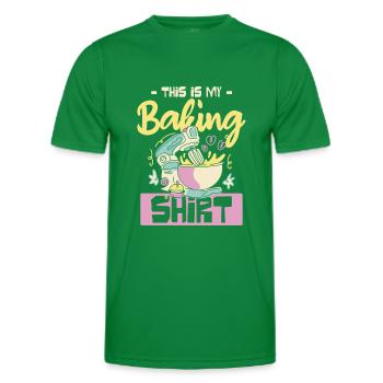 This Is My Baking Shirt Creative Baker - Men's Functional T-Shirt - kelly green - Front - AI Model Male 178 dark (178cm)