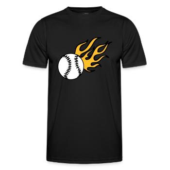 Baseball Tribal ... / + - Men's Functional T-Shirt - black - Front - AI Model Male 178 dark (178cm)