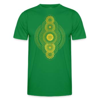Métatrons Cube Géométrie Sacrée Ésotérique - T-shirt sport Homme - vert - Devant - AI Model Male 178 dark (178cm)