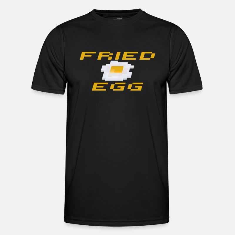 SBDesigns - Fried Egg / Fried Egg - Men's Functional T-Shirt - black
