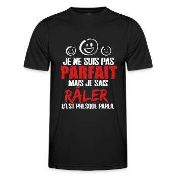 Râler cadeau drôle râleur cadeau drôle homme - T-shirt sport Homme - noir - Devant - AI Model Male 178 dark (178cm)
