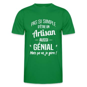 Artisan - T-shirt sport Homme - vert - Devant - AI Model Male 178 dark (178cm)