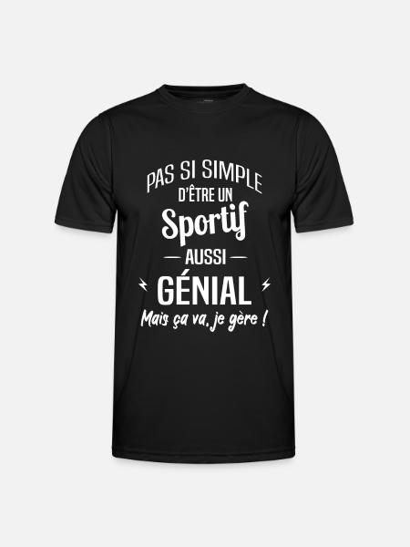 Sportif - T-shirt sport Homme - noir
