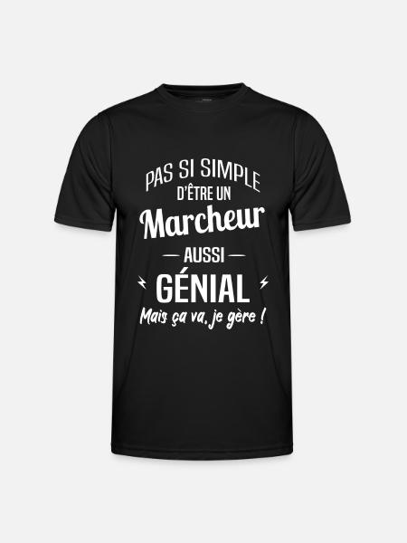 Marcheur - T-shirt sport Homme - noir