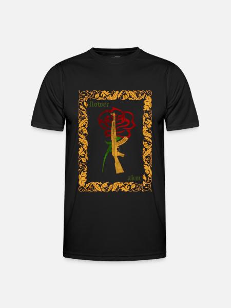 flower akm - T-shirt sport Homme - noir