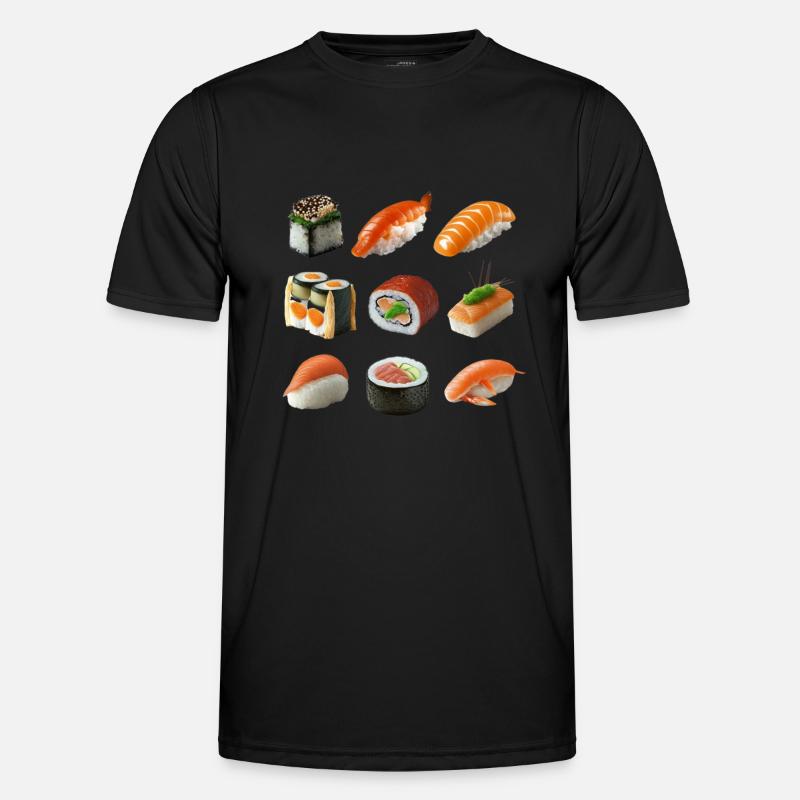 Different sushi variations - Men's Functional T-Shirt - black