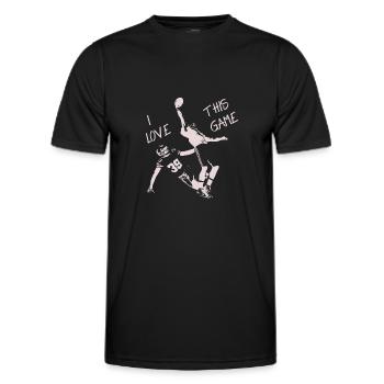 Football Saying I love this game Catch Receiver - Men's Functional T-Shirt - black - Front - AI Model Male 178 dark (178cm)