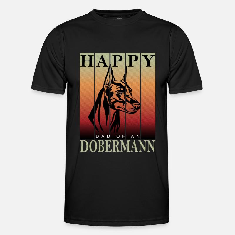 Happy Dobermann Dad Männer Funktions-T-Shirt