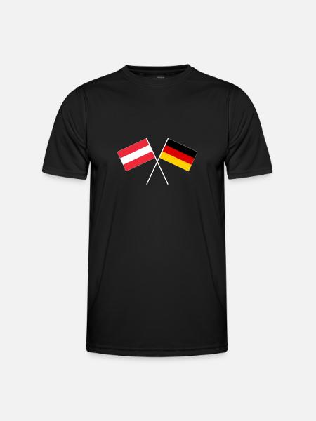 German-Austrian friendship flag banner - Men's Functional T-Shirt - black