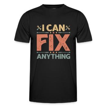 Ich Kann Alles Reparieren - Handwerker - Männer Funktions-T-Shirt - Schwarz - Vorne - AI Model Male 178 dark (178cm)