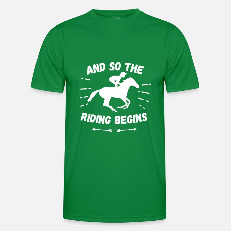 Et c’est ainsi que commence l’équitation - cheval T-shirt sport Homme