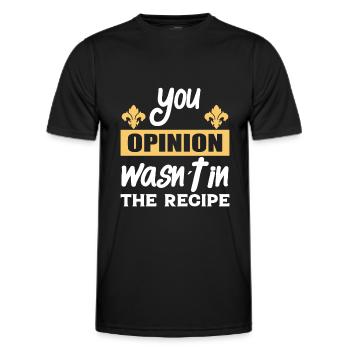Votre avis n’était pas dans la recette - cuisine - T-shirt sport Homme - noir - Devant - AI Model Male 178 dark (178cm)