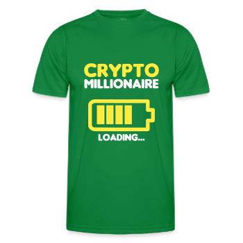 Crypto Millionair Charging... - Men's Functional T-Shirt - kelly green - Front - AI Model Male 178 dark (178cm)