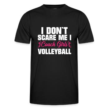 Ich Erschrecke Mich Nicht Coach Girls Volleyball - Männer Funktions-T-Shirt - Schwarz - Vorne - AI Model Male 178 dark (178cm)