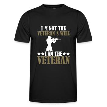 Veteran Woman US Army Girl - Men's Functional T-Shirt - black - Front - AI Model Male 178 dark (178cm)