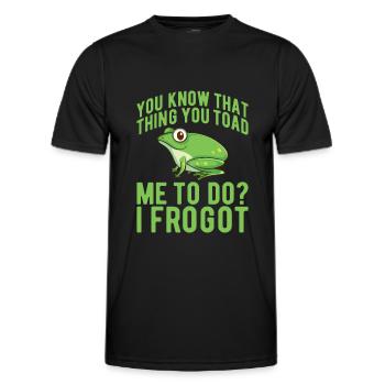 Grenouille Grenouille Drôle Grenouille Dicton - T-shirt sport Homme - noir - Devant - AI Model Male 178 dark (178cm)