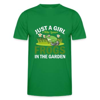 Seulement une fille qui aime les grenouilles dans le jardin - T-shirt sport Homme - vert - Devant - AI Model Male 178 dark (178cm)
