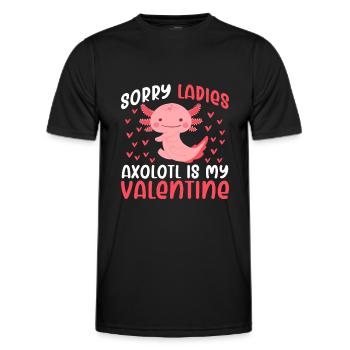 Sorry Damen Axolotl Ist Mein Valentinsgruß Axolotl - Männer Funktions-T-Shirt - Schwarz - Vorne - AI Model Male 178 dark (178cm)