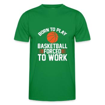 Né pour jouer au basket forcé de jouer - T-shirt sport Homme - vert - Devant - AI Model Male 178 dark (178cm)