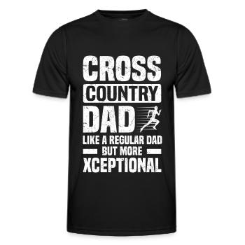 Crosslauf | Cross Country Läufer Berglauf Geschenk - Männer Funktions-T-Shirt - Schwarz - Vorne - AI Model Male 178 dark (178cm)