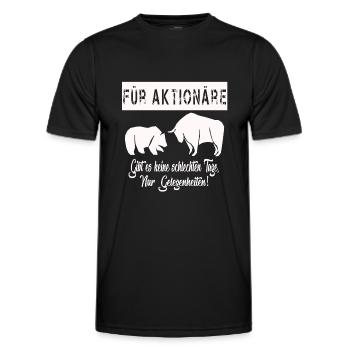 Aktien Börse WallStreet Investieren Investor - Männer Funktions-T-Shirt - Schwarz - Vorne - AI Model Male 178 dark (178cm)