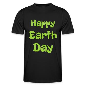 Joyeux Jour de la Terre - T-shirt sport Homme - noir - Devant - AI Model Male 178 dark (178cm)