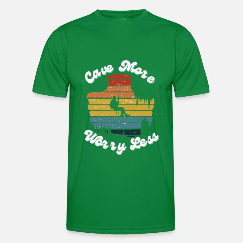 Cave more, Worry less T-shirt sport Homme