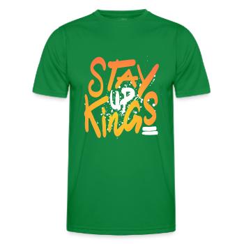 Stay Up Kings ! Only One Place - Men's Functional T-Shirt - kelly green - Front - AI Model Male 178 dark (178cm)