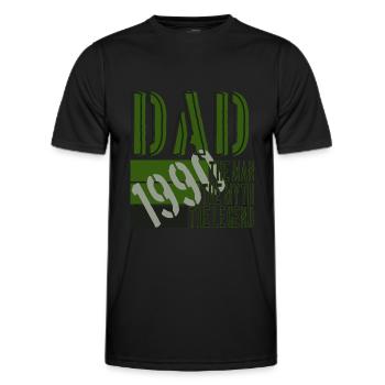 PAPA year birth 1990 - Men's Functional T-Shirt - black - Front - AI Model Male 178 dark (178cm)