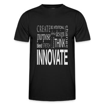 Create Design Innovate - Men's Functional T-Shirt - black - Front - AI Model Male 178 dark (178cm)