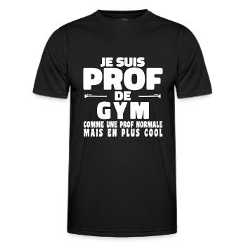 Je suis Prof de Gym Comme Une Prof Normale - T-shirt sport Homme - noir - Devant - AI Model Male 178 dark (178cm)