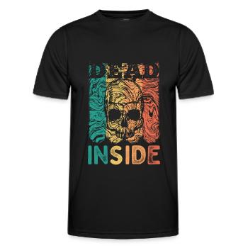 Vintage Dead Inside - Männer Funktions-T-Shirt - Schwarz - Vorne - AI Model Male 178 dark (178cm)