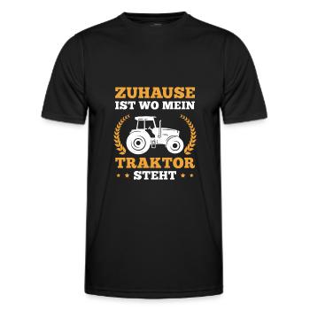 Bauernhof Traktor Landwirtschaft Bauer Landwirt - Männer Funktions-T-Shirt - Schwarz - Vorne - AI Model Male 178 dark (178cm)