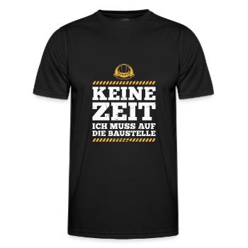 Baustelle Bauleitung Vorarbeiter Bauleiter - Männer Funktions-T-Shirt - Schwarz - Vorne - AI Model Male 178 dark (178cm)