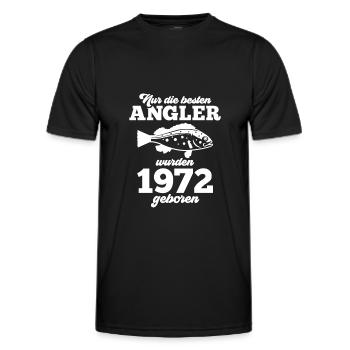 1972 Jahrgang Angler 50. Geburtstag Geschenk - Männer Funktions-T-Shirt - Schwarz - Vorne - AI Model Male 178 dark (178cm)