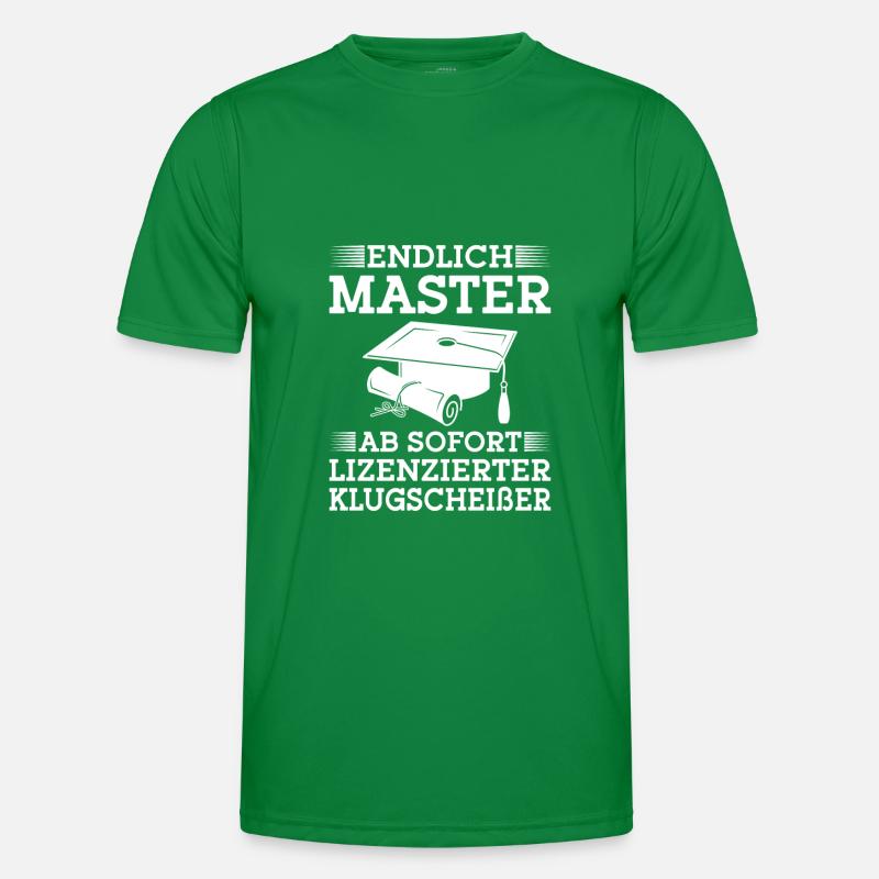 Mastertitel Studium Masterprüfung Master Abschluss Männer Funktions-T-Shirt