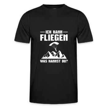 Gleitschirmfliegen Paraglider Gleitschirm - Männer Funktions-T-Shirt - Schwarz - Vorne - AI Model Male 178 dark (178cm)