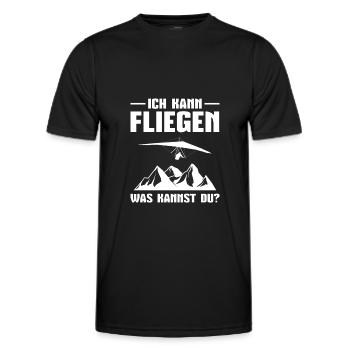 Drachenfliegen Ich kann fliegen Hängegleiter - Männer Funktions-T-Shirt - Schwarz - Vorne - AI Model Male 178 dark (178cm)