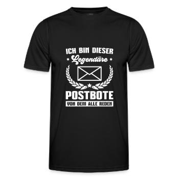 Paketdienst Briefträger Legendärer Postbote - Männer Funktions-T-Shirt - Schwarz - Vorne - AI Model Male 178 dark (178cm)